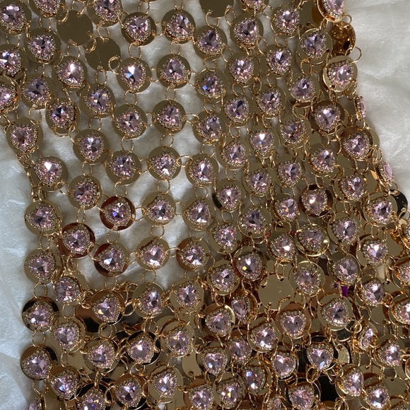 Kelsey Randall x REVOLVE Kelsey Chainmail Dress in Pink & Gold Kelsey Randall - Picture 5 of 10